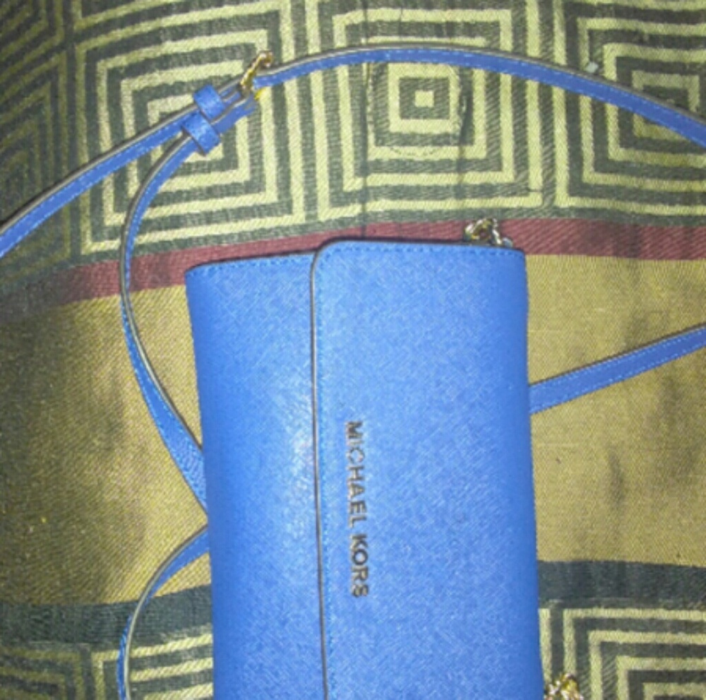 Blue Michael Kors Purse
